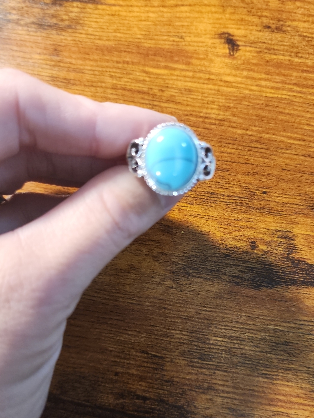 Boho-Chic Unisex Turquoise Ring Retro Design Perfect For Daily And Party Attire.